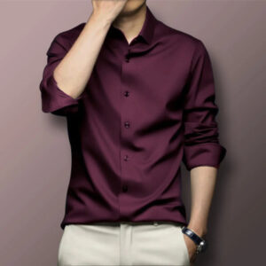 Men's Formal Shirt with Elegant China Stitch Design