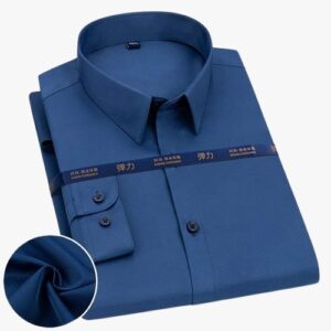Men's Long Sleeve Dress Shirt - Classic Fit, Premium Cotton Fabric