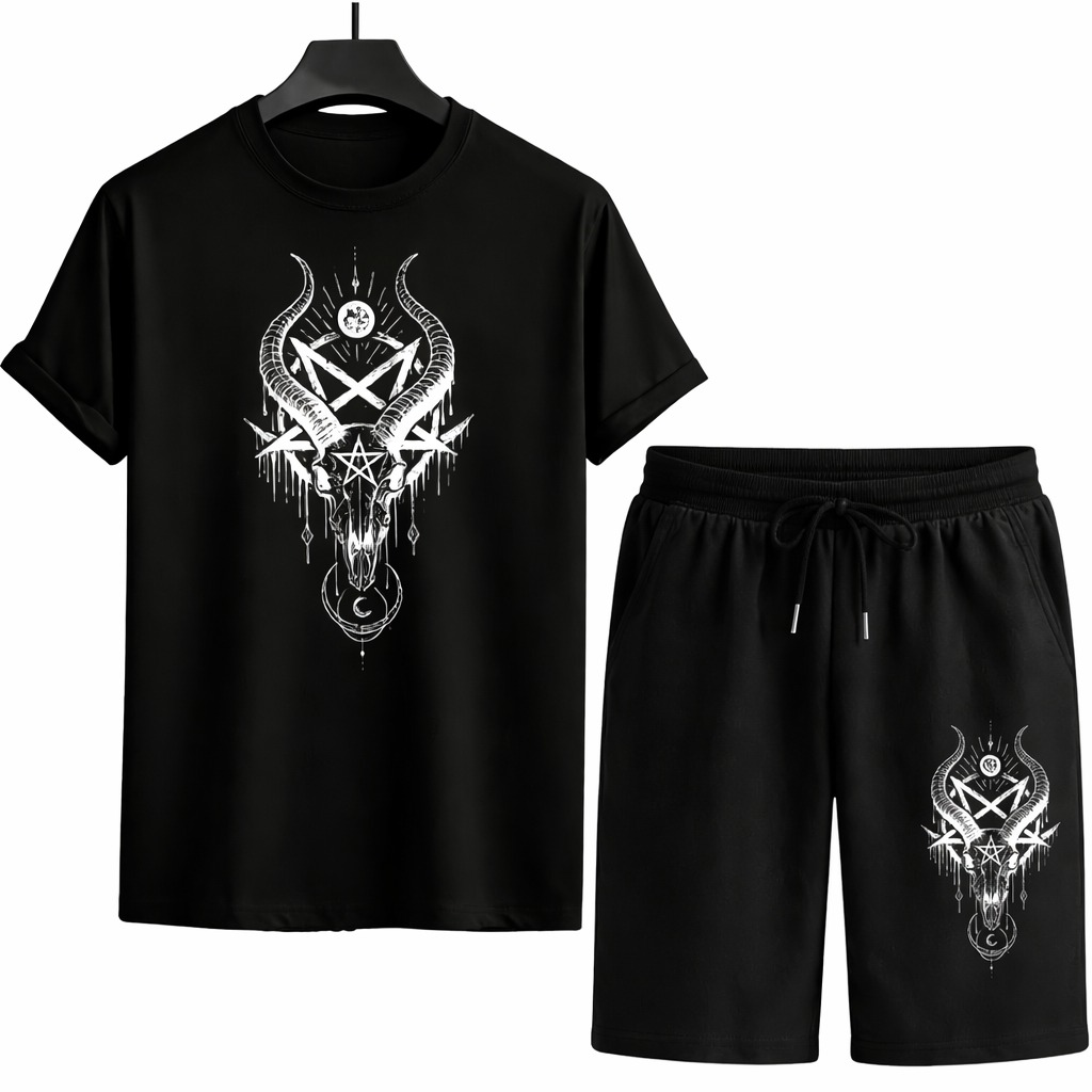 Men's Mash Graphic Tee and Shorts Set - Casual Summer Outfit % Men's Mash Graphic Tee and Shorts Set - Casual Summer Outfit