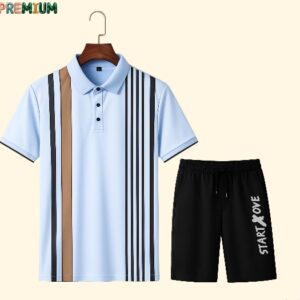 Men's Polo Shirt and Half Pant Set - Stylish Casual Outfit for Every Occasion