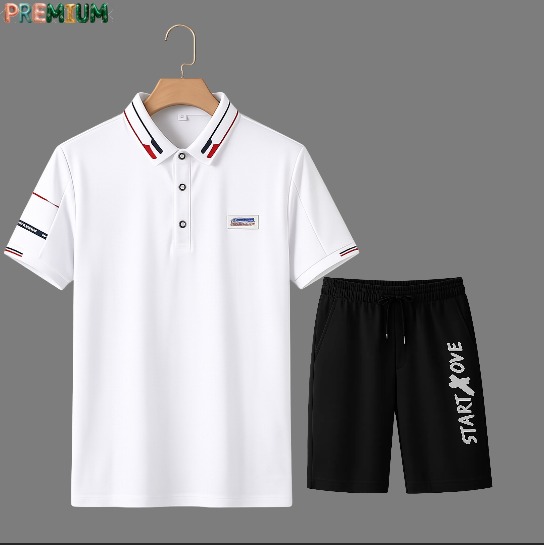 Men's Polo T-Shirt and Half Pant Set - Stylish Casual Outfit for Every Occasion % Men's Polo Shirt and Half Pant Set - Stylish Casual Outfit for Every Occasion