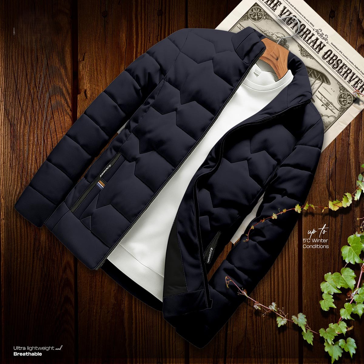 Men's Premium Padded Jacket - Stylish, Warm, and Comfortable Outerwear % Men's Premium Padded Jacket - Stylish, Warm, and Comfortable Outerwear