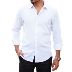 Men's Solid Color Dress Shirt - Classic Fit, Versatile Style for Every Occasion