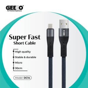 Micro USB Short Cable 30cm - High-Speed 3A Charging by Geeoo