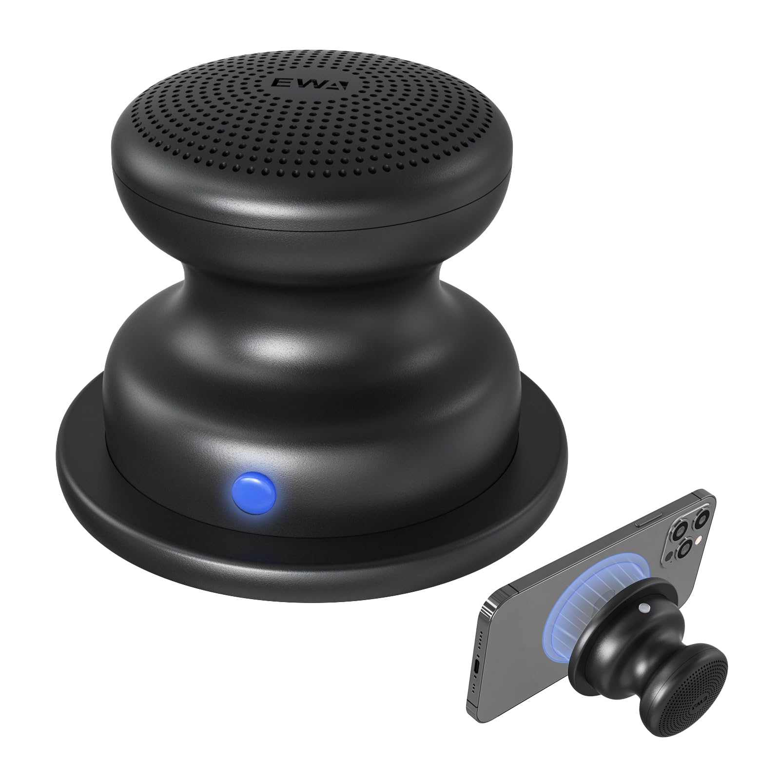 Mini Bluetooth Speaker with Magnetic Base – EWA A117, Black % Mini Bluetooth Speaker with Magnetic Base – EWA A117, Black