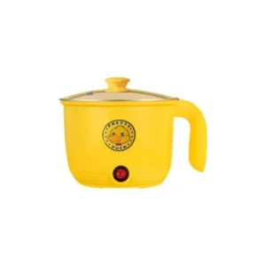 Mini Non-Stick Electric Cooking Pot in Vibrant Yellow - Perfect for Quick Meals