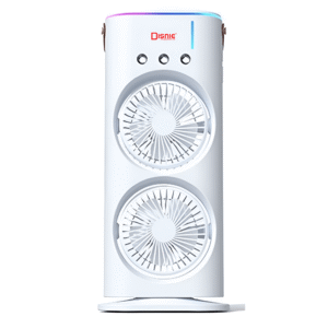 Mini Rechargeable Double-Head Air Cooling Mist Fan with Remote Control