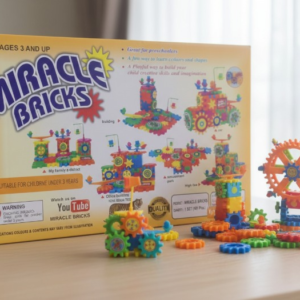 Motorized Spinning Gear Building Block Set - 101 Miracle Bricks for Kids