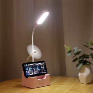 Multi-Functional LED Desk Lamp with Fan – 4 in 1 Versatile Design