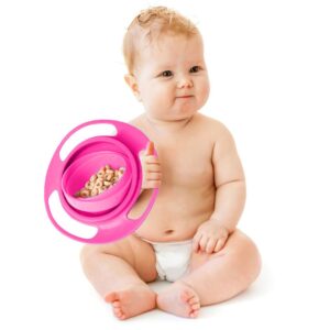 Multicolor 360° Rotating Gyro Bowl for Babies - Spill-Proof Food-Grade Tableware