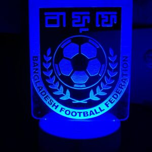 Multicolor Acrylic Night Lamp - Bangladesh Football Federation Design