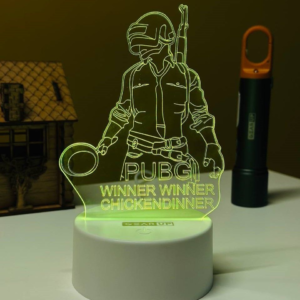 Multicolor Acrylic Night Lamp for Gaming Decor - Perfect for PUBG Fans