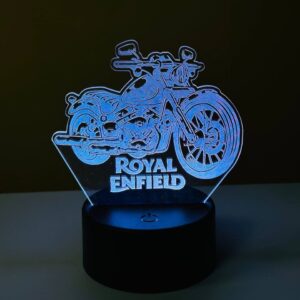 Multicolor Acrylic Night Lamp for Royal Enfield – Stylish Home Decor