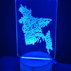 Multicolor Acrylic Night Lamp with Bangladesh Map Design - GearUP