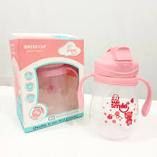 Multicolor Baby Water Bottle with Straw - 300ml Mumpot for Happy Hydration