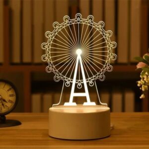 Multicolor Ferris Wheel Acrylic Night Lamp for Enchanting Décor