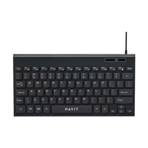 Multimedia Wired Mini Keyboard in Black - Havit KB224 with Bangla Support