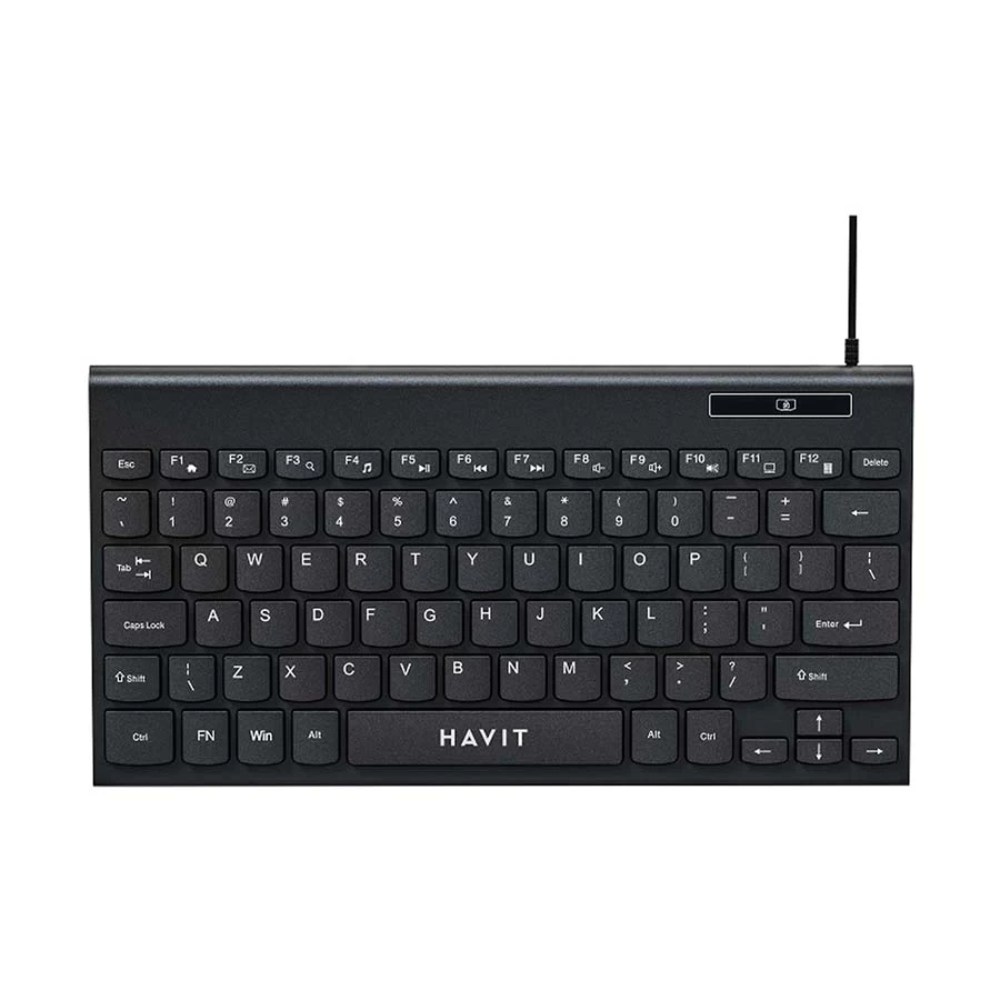 Multimedia Wired Mini Keyboard in Black - Havit KB224 with Bangla Support % Multimedia Wired Mini Keyboard in Black - Havit KB224 with Bangla Support