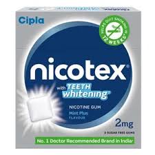 Nicotex Sugar-Free Mint Nicotine Gums 2mg - 12 Count Pack for Smoking Cessation