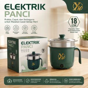 Non-Stick Electric Cooking Pot - Versatile Kitchen Essential for Effortless Meals