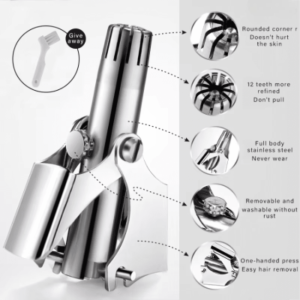 Nose Hair Trimmer - Precision Manual Grooming Tool for Effortless Maintenance