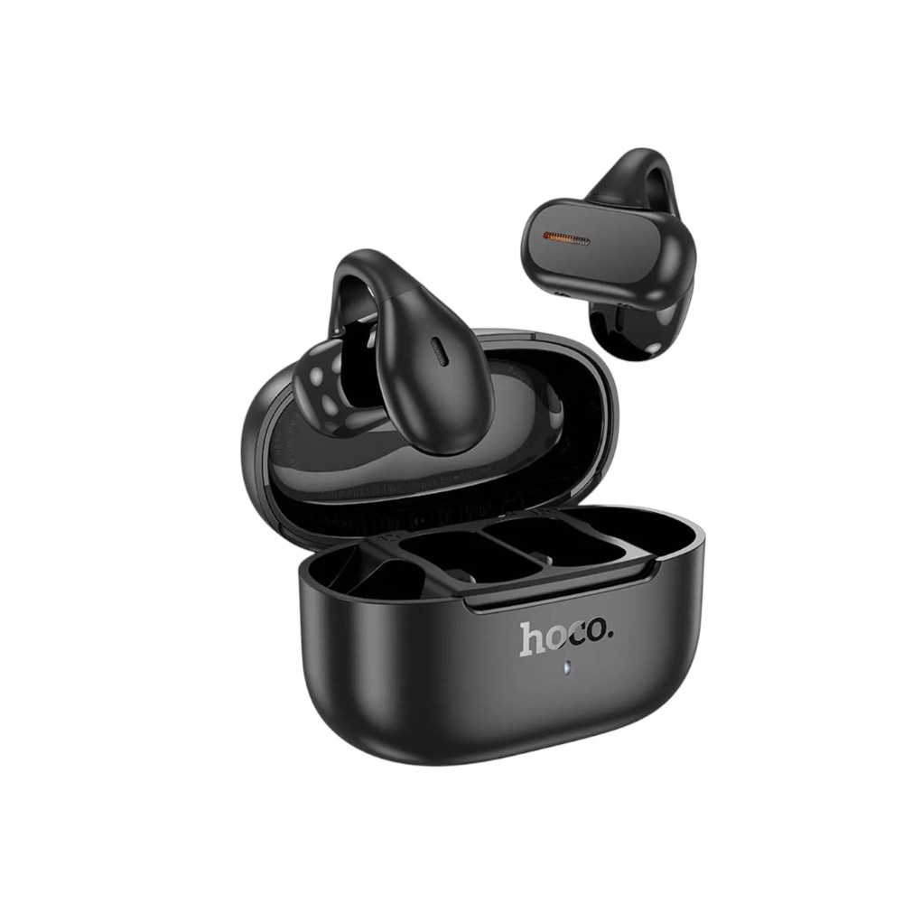 Open-Ear TWS Bluetooth Earbuds – Stylish Black Clip Design by Hoco % Open-Ear TWS Bluetooth Earbuds – Stylish Black Clip Design by Hoco