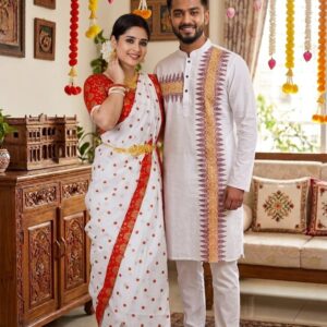 Panjabi Collection - Elegant Boisakhi Sharee for Festive Celebrations