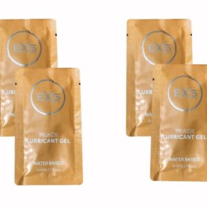 Peach Flavored Water-Based Lubricant Travel Set - 5ml x 4 Pouches