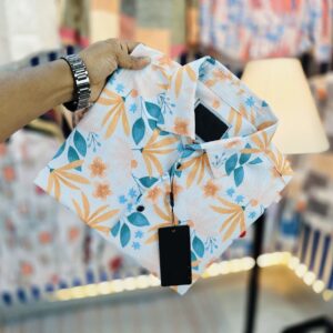 Popcorn-Texture Long-Sleeve Shirt