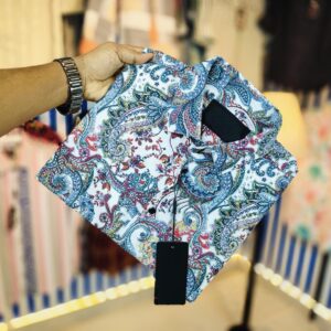 Popcorn-Textured Long-Sleeve Shirt