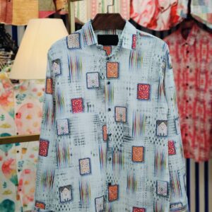 Popcorn-Textured Long-Sleeve Shirt