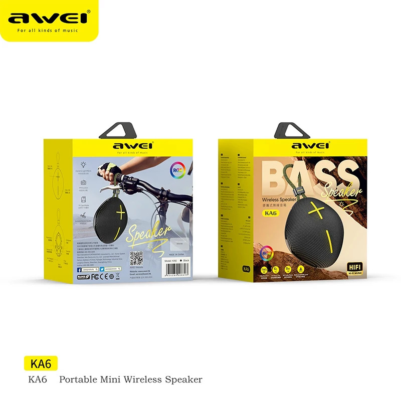 Portable Bluetooth Speaker Awei KA6 - Compact Wireless Sound Experience % Portable Bluetooth Speaker Awei KA6 - Compact Wireless Sound Experience