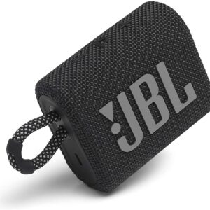 Portable Bluetooth Speaker JBL GO3 – Waterproof IP67, Sleek Black Design