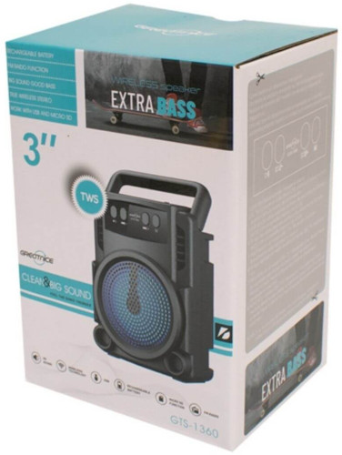 Portable Bluetooth Speaker with Extra Bass - Mini 3-Inch Wireless Audio Player, TWS & FM Functionality % Portable Bluetooth Speaker with Extra Bass - Mini 3-Inch Wireless Audio Player, TWS & FM Functionality