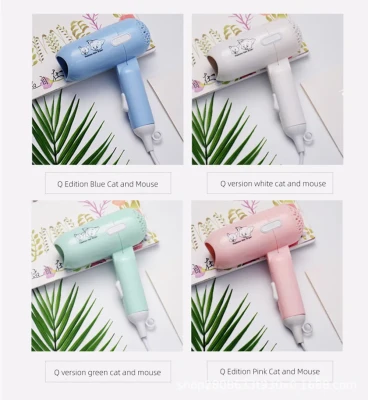 Portable Cartoon Hair Dryer for Kids - Foldable 2-Speed Design for Travel and Home % Portable Cartoon Hair Dryer for Kids - Foldable 2-Speed Design for Travel and Home