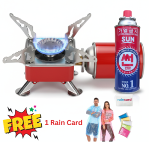 Portable Kovar Stove with Butane Gas Canister - Free Rain Card Included