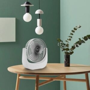 Portable Rechargeable Desk Fan with Wide Angle - Compact Mini Desktop Fan