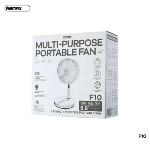 Portable Remote-Controlled 6.6-Inch Fan - Remax F10 Multi-Use Design