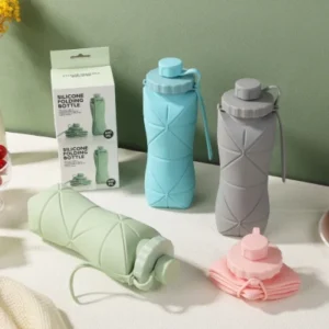Portable Silicone Folding Water Bottle - Scalable Outdoor Travel Cup in Multi-Color