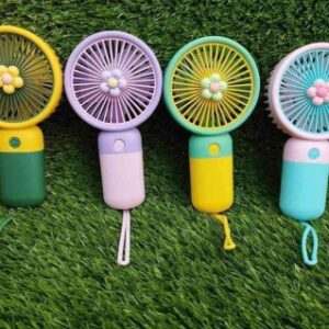 Portable USB Rechargeable Mini Fan with Lanyard - Handheld Desktop Design