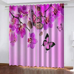 Premium 3D Printed Curtain Set - 2 Pieces for Elegant Home Décor
