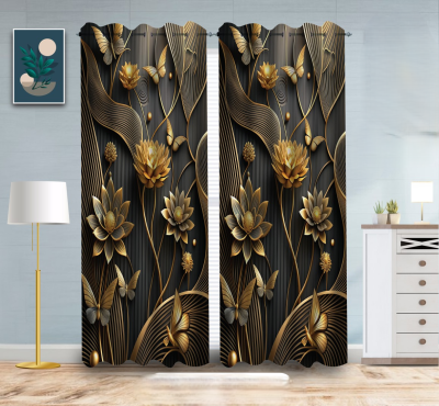 Premium 3D Printed Curtain Set - Elegant Two-Piece Design for Modern Spaces % Premium 3D Printed Curtain Set - Elegant Two-Piece Design for Modern Spaces