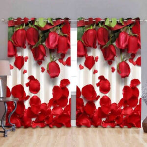 Premium 3D Printed Curtain Set - Stylish 2-Piece Home Decor