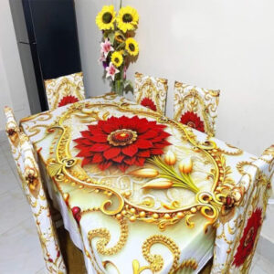 Premium 3D Printed Tablecloth Set for Elegant Dining Decor