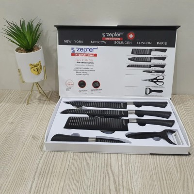 Premium 6-Piece Zepter International Kitchen Knife Set for Culinary Excellence % Premium 6-Piece Zepter International Kitchen Knife Set for Culinary Excellence
