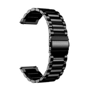 Premium Black 20mm Metal Smartwatch Band - Durable & Stylish Design