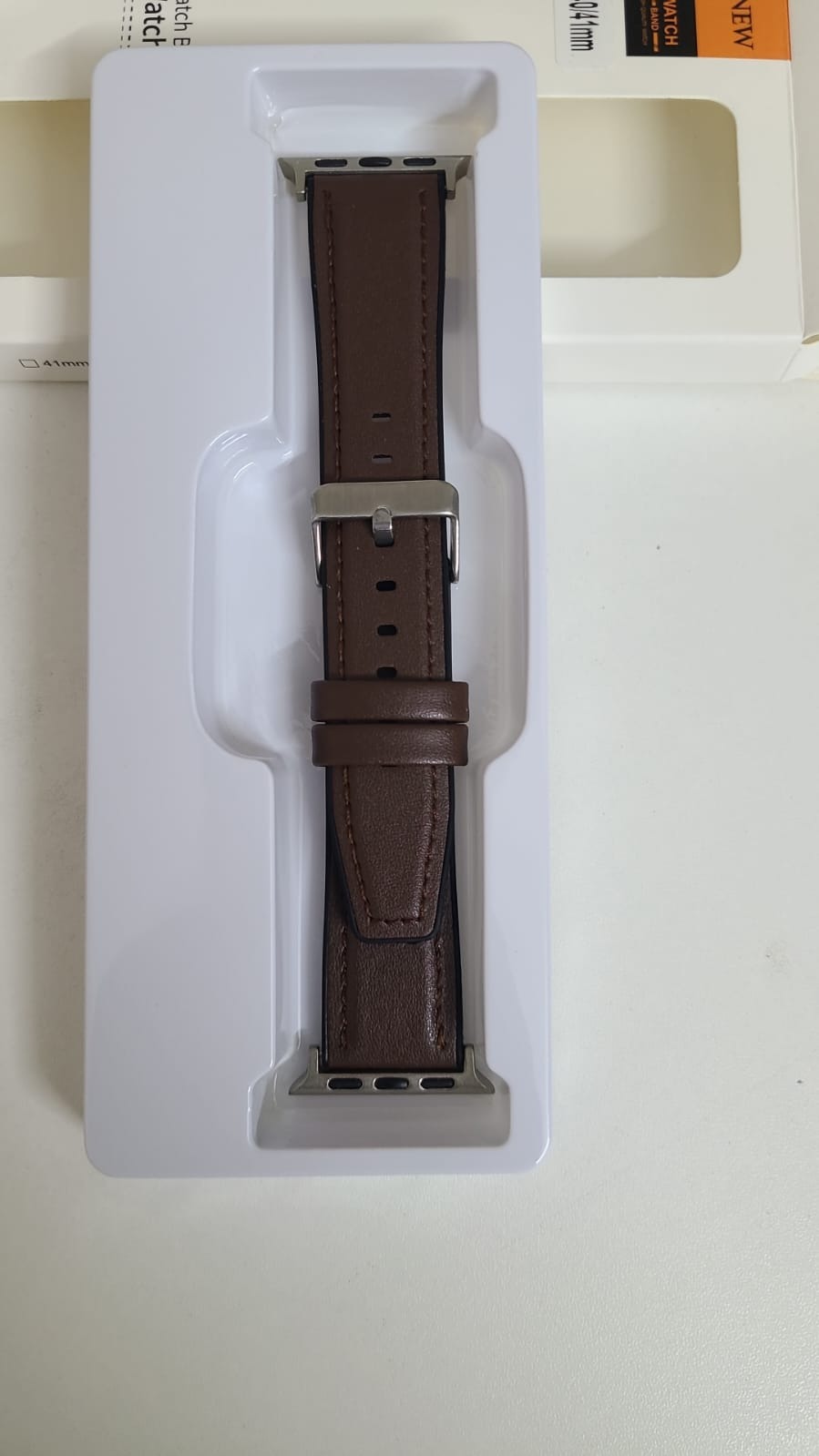 Premium Coffee Leather Strap for 42/44/45/49mm Smartwatches by Spigen % Premium Coffee Leather Strap for 42/44/45/49mm Smartwatches by Spigen