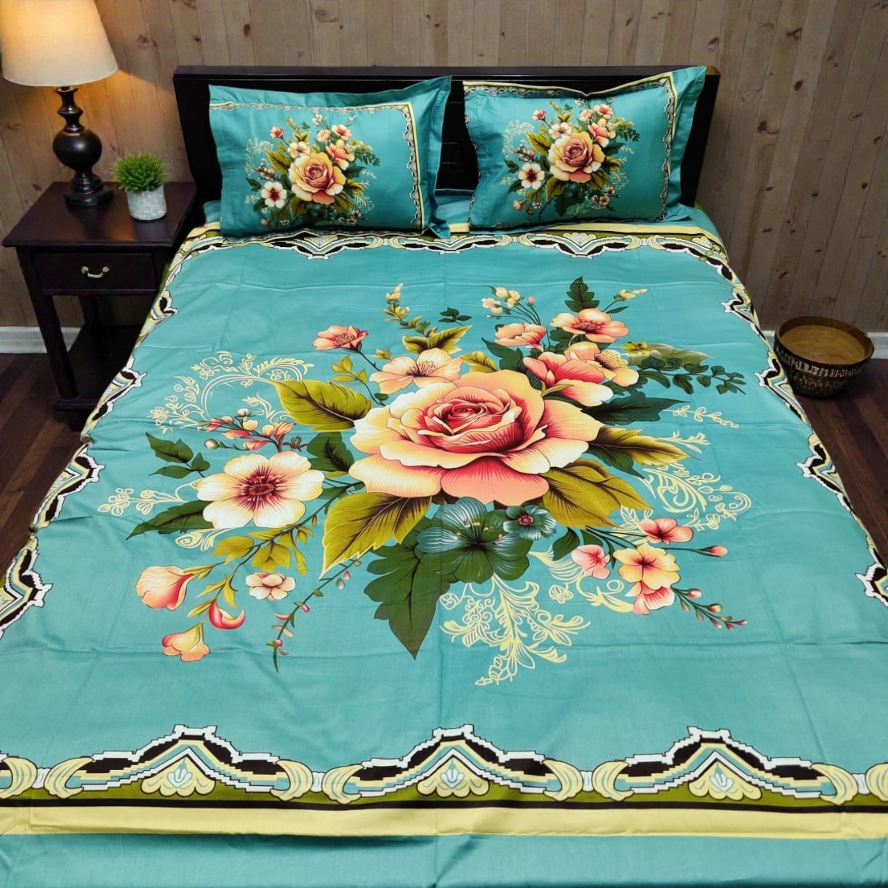 Premium Cotton Panel Bed Sheet for Luxurious Comfort and Style % Premium Cotton Panel Bed Sheet for Luxurious Comfort and Style
