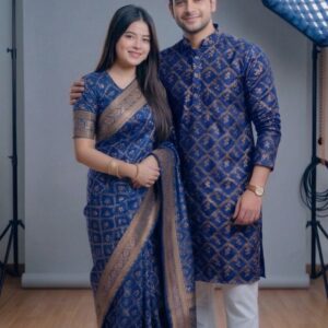 Premium Couple Sharee Set – Elegant Matching Traditional Attire for Couples