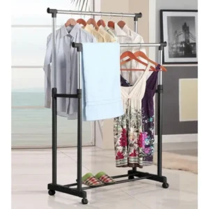 Premium Double Pole Clothes Hanger for Organized Garment Storage